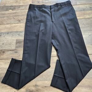 Austin Reed Dress Pants Mens 100%‎ Wool Black Pockets Career Size 42 Flat Front